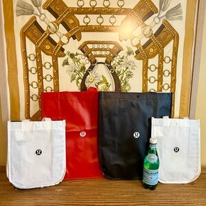 🍋 4 Lululemon Reusable Shopping Bags